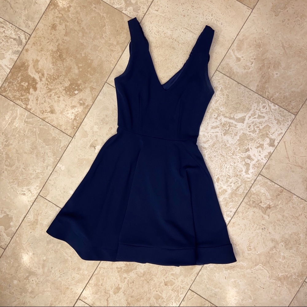 Formal Blue Waist-Accentuating Dress